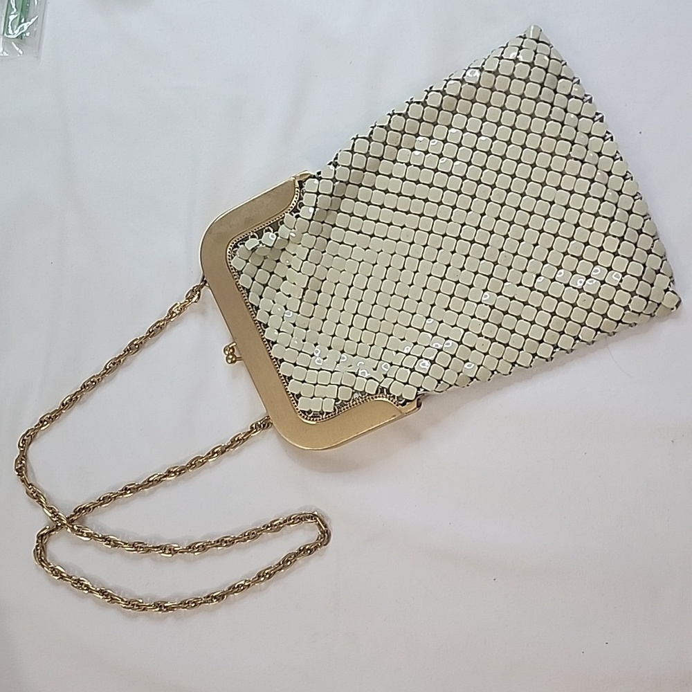 Vintage Whiting & Davis Metal 2816  Mesh Liquid Metal Shoulder Handbag Purse